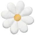 SKOGSDUVA Cushion, flower-shaped/white, 47x8 cm