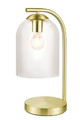 GoodHome Table Lamp Thestias E27, transparent/brass