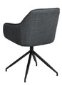 Upholstered Swivel Chair Brenda, dark grey