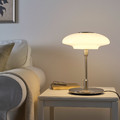 TÄLLBYN Table lamp, nickel-plated, opal white glass, 40 cm