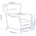 OSKARSHAMN Wing chair, Tibbleby beige/grey