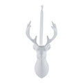 Christmas Hanging Decoration Reindeer Head, white