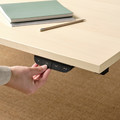 MITTZON Desk sit/stand, electric birch veneer/black, 160x80 cm