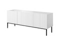 TV Cabinet Nicole 150 cm, matt white/black legs