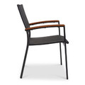 Garden Armchair with Wooden Armrests Toscana, anthracite