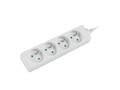 Lanberg Power Strip 4xFR, full CU, 1.5m, white