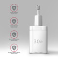 AXAGON Wall Charger EU Plug ACU-PQ30W PD&QC 30W, white