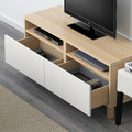 BESTÅ TV bench, white stained oak