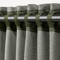 TIBAST Room darkening curtains, 1 pair, dark green, 145x300 cm