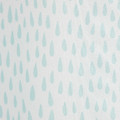 RÅNEÄLVEN Shower curtain, white/turquoise, 180x180 cm