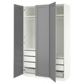 PAX / GULLABERG Wardrobe combination, white/grey, 150x60x236 cm