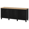 BESTÅ Storage combination with doors, black/Sindvik/Stubbarp black, 180x42x76 cm