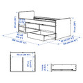 SLÄKT / NATTAPA Bed frm w strg+guard rl+slat bd bse, white, 90x200 cm