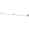 BERGSHULT / GRANHULT Wall shelf, white/nickel-plated, 160x20 cm