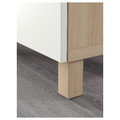 BESTÅ TV bench with doors, white stained oak effect/Lappviken/Stubbarp white, 120x42x74 cm