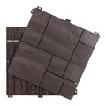 Decking Tile Mosaic 30 x 30 cm, brown, 4pcs