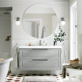 TÄNNFORSEN Wash-stand with drawers, light grey, 120x48x63 cm