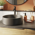 GoodHome Countertop Wash-basin Samal, ceramic, 40 cm, black