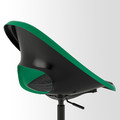 MALSKÄR/ELDBERGET Swivel chair with pad, green black/dark grey, 67x67x90 cm