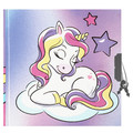 Diary with Padlock Unicorn Pastel