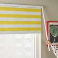 FRIDANS Block-out roller blind, white yellow/striped, 120x195 cm