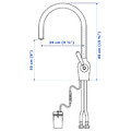 INSJÖN Kitchen faucet w sensor, chrome plated