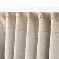 LÖNNSTÄVMAL Block-out curtains, 1 pair, beige, 145x300 cm