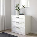 SONGESAND Bedroom furniture, set of 5, white, 140x200 cm
