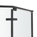 GoodHome Shower Cabin Enclosure Ezili 90 x 90 cm, black/transparent