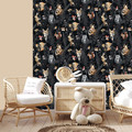 GoodHome Vinyl Wallpaper on Fleece Hidd, black