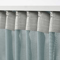 STENFRÖ Sheer curtain, 1 piece, with heading tape/turquoise, 300x300 cm