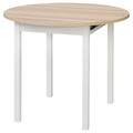 GAPERHULT Extending table, ash/white, 90/120x90 cm