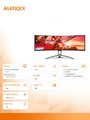 AOC 48.8" Curved Monitor 144Hz VA HDMIx2 DPx2 AG493QCX