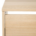 BISSA Shoe cabinet with 2 compartments, oak effect, 49x28x93 cm