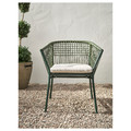 SEGERÖN Chair with armrests, outdoor, dark green