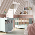 MYLLRA 2-piece baby furniture set, light turquoise, 70x140 cm