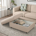 VIMLE Footstool with storage, Hallarp beige