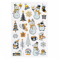 Christmas Stickers 3D 14x25cm Glamour, 1pc, assorted