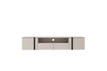 Wall-Mounted TV Cabinet Verica 200 cm, cashmere/black handles