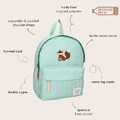 Kidzroom Children's Backpack Paris Tattle And Tales Fox Charlie, mint green