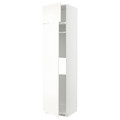 METOD Hi cab f fridge or freezer w 2 drs, white/Vallstena white, 60x60x240 cm