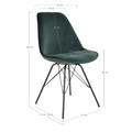 Chair Oslo Velvet, dark green