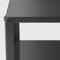 KNARREVIK Nightstand, black, 37x28 cm