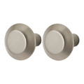 GoodHome Cabinet Knob Handle Nutmeg, brushed steel, 2 pack