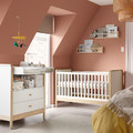 ÄLSKVÄRD 2-piece baby furniture set, birch/white, 60x120 cm
