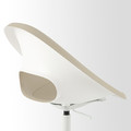 ELDBERGET / MALSKÄR Swivel chair, beige/white