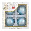 Christmas Baubles 7cm 4pcs, glass, 1 set, random colours