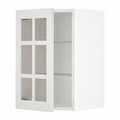 METOD Wall cabinet w shelves/glass door, white/Stensund white, 40x60 cm