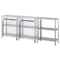 HYLLIS Shelving units with covers, transparent, 180x27x74 cm