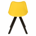 Dining Chair Norden Star Square, black/yellow